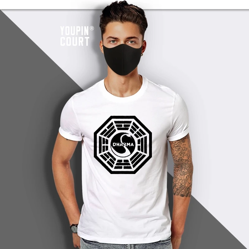 

Dharma Initiative Distressed Logo T-Shirt men t shirt