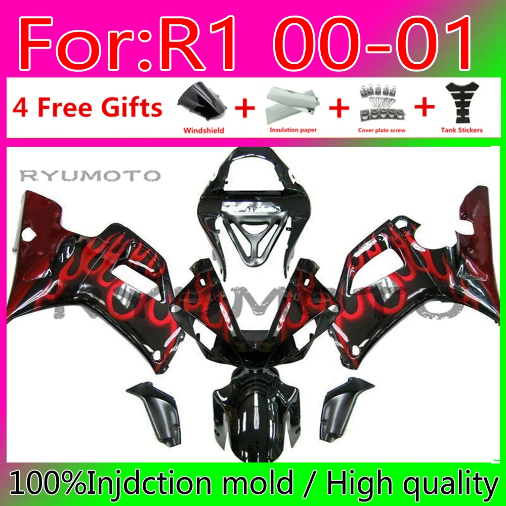

Motorcycle Injection mold fairings kit for YAMAHA YZF R1 YZF1000 00 01 R1 bodywork fairing YZFR1 2000 2001