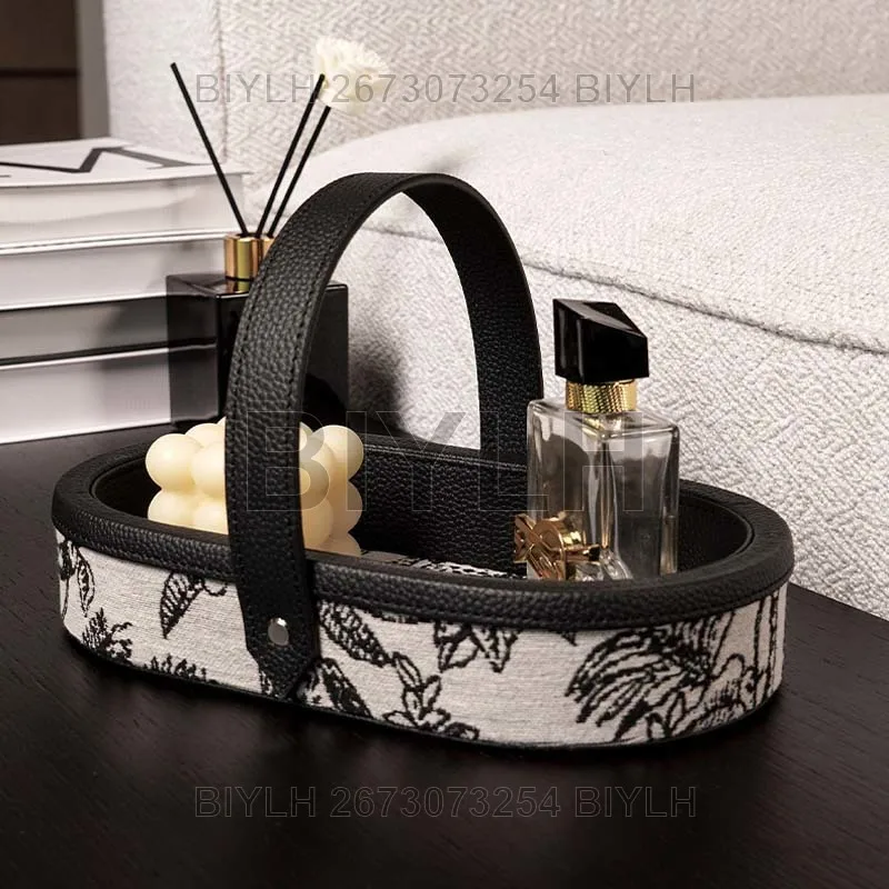 Кожаный лоток для хранения в стиле ретро ящик украшений дома с ручкой бытовой