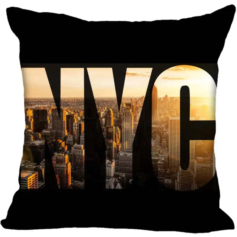 

Custom New York City Square Pillowcase Custom Zippered Pillow Cover Case ,45x45cm(One Side)