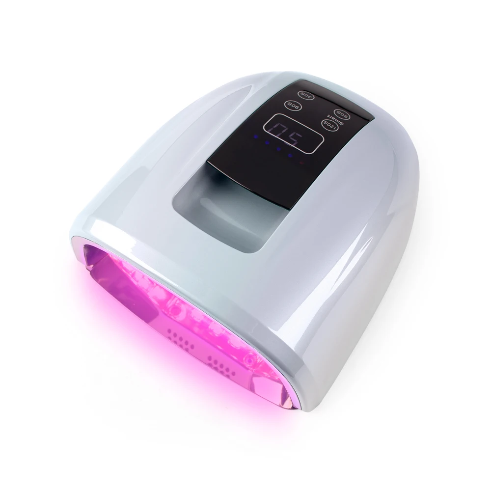 90W Cordless Gradient UV LED Nail Lamp Red Light Manicure Rechargeable Large Battery Nail Dryer Curing Gel Powerful 45pcs LEDs