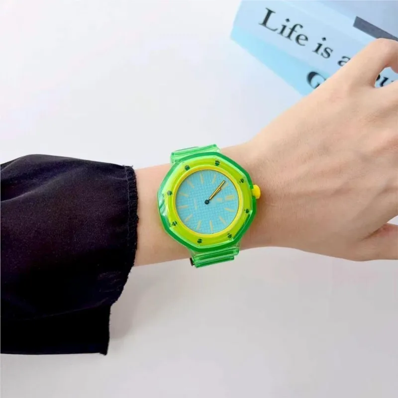 Ремешок для часов Swatch x AP Royal Pop - противоударный силиконовый браслет, чехол из ТПУ, водонепроницаемый, сменный, регулируемый ремешок (art.: 3920db044f18d) - 3920db044f18d