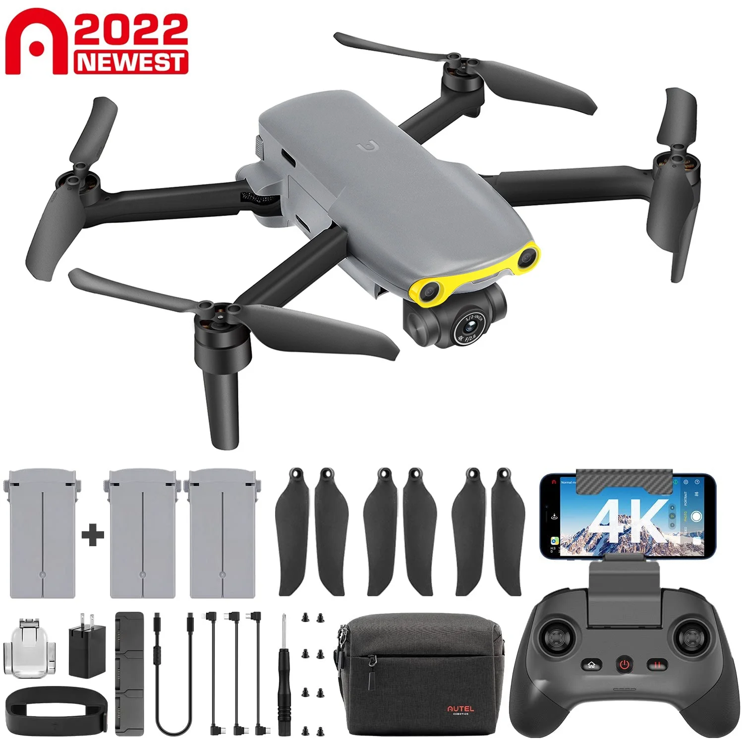 

Autel Robotics Camera Drone EVO Nano Premium Bundle Three axis 1/2”CMOS Three-way obstacle avoidance With Spare Battery