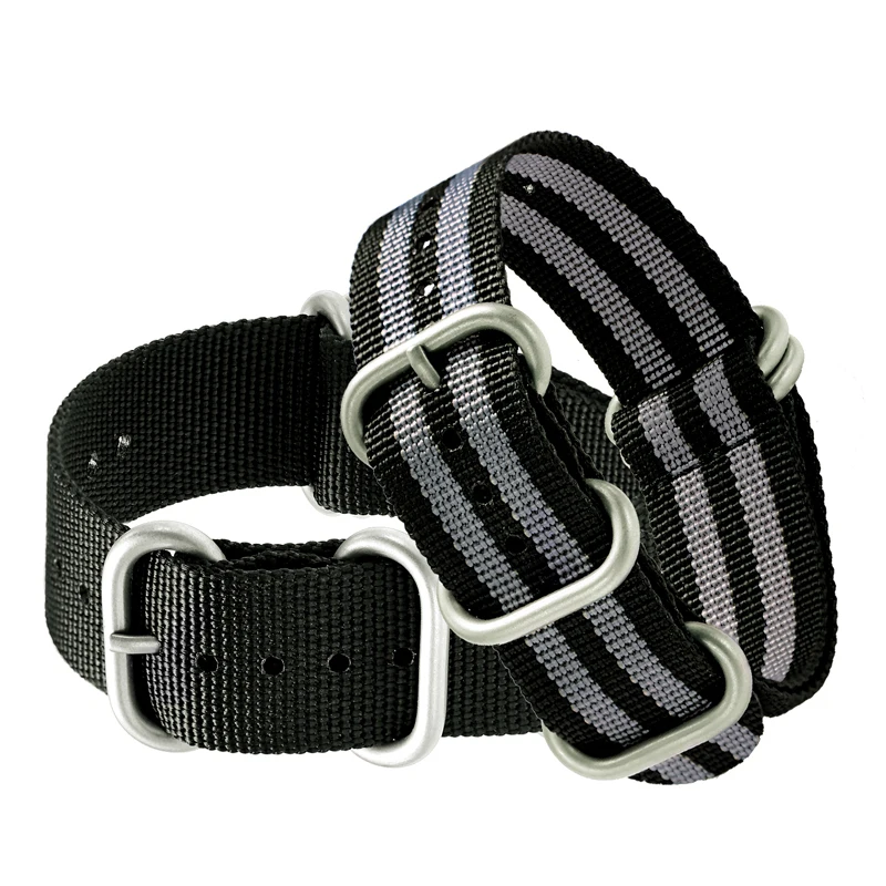 

Тканый нейлоновый полосатый ремешок для наручных часов, модный плетеный нейлоновый браслет в стиле НАТО для наручных часов, 18 мм 20 мм 22 мм