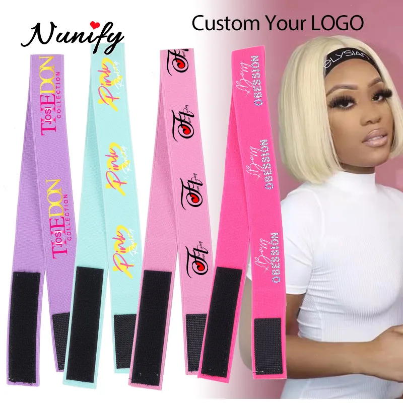 Custom Elastic Bands For Wig Edges Lace Melting Band For Lace Wigs Double Color Soft Material Adjustable Edge Laying Scarf