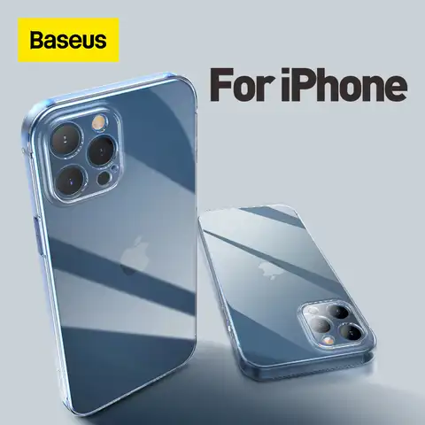 Чехол Baseus для телефона iPhone 12 11 13 Pro Max Mini, задняя крышка с полной защитой объектива для iPhone 13, прозрачный чехол