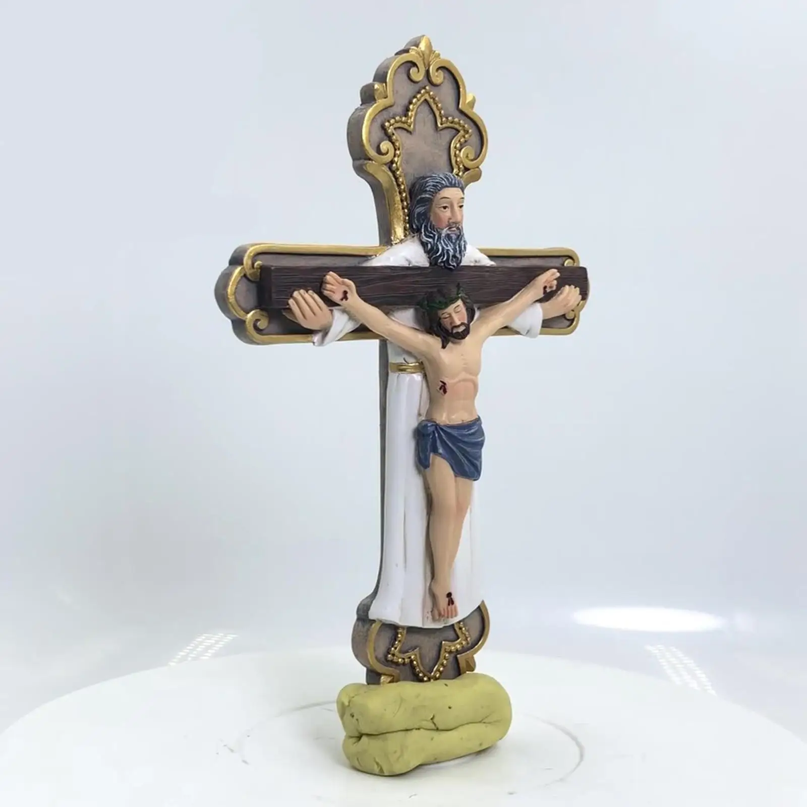 

Home Decoration Religious Jesus Cross Pendant Decorative Resin Crafts Christian Statues