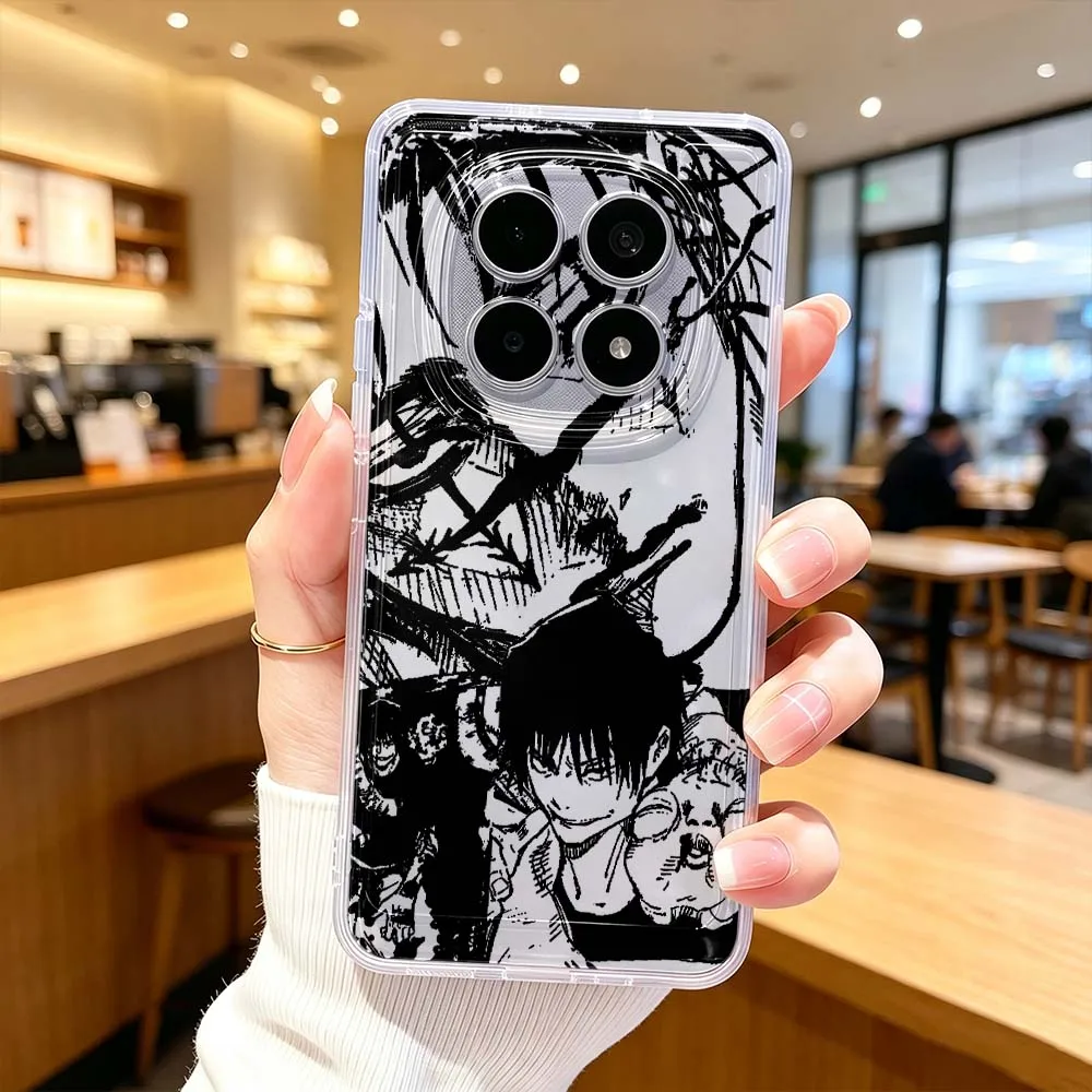 Фото Jujutsu Kaisen Cool для Xiaomi POCO X7 X6 X5 F7 F6 F5 F4 M8 M6 C85 C71 Pro Защитный прозрачный чехол для телефона №1