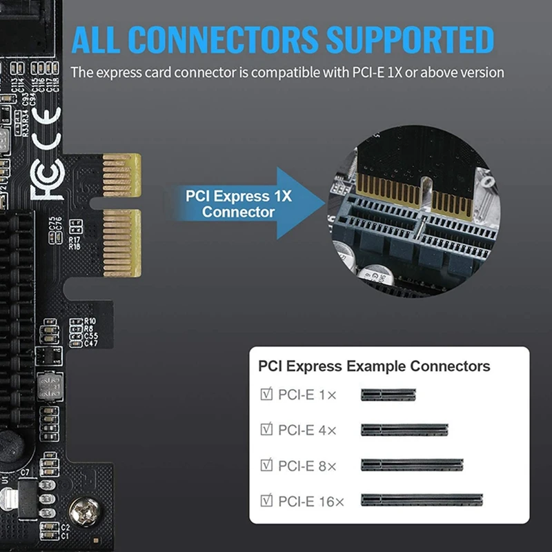 2X PCIE SATA карта 8 портов 6 Гбит/с 3 0 Pcie к контроллеру Расширенная вверх порт
