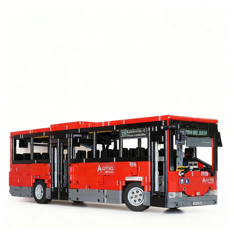 Фото 2178 деталей MOC Irisbus Crossway 12M: Модель регионального автобуса, конструктор, игрушка, рождественский подарок, идея для подарка на день рождения, сделай сам №1