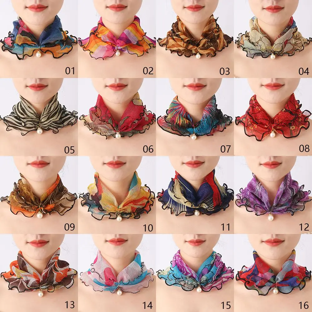 Элегантный декоративный женский шарф бандана платье Шелковый кружева