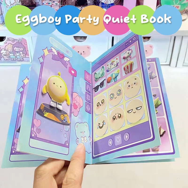 

DIY Anime Quiet Book Cinnamoroll Doraemon Egg Party Melody House Homemade Book Sticker Games Children Christmas Gift Toys