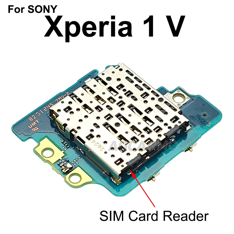 Aocarmo для Sony Xperia 1 V XQ-DQ72 DQ44 SO-51D X1V устройство чтения SIM-карт нижний микрофонный
