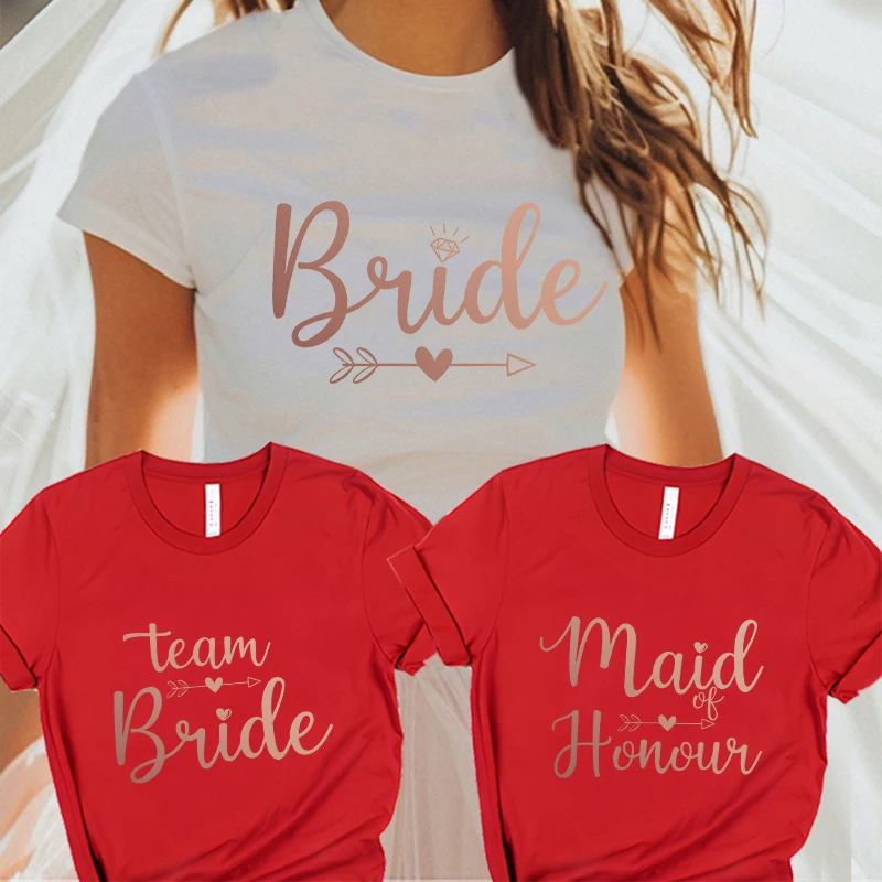 Футболка подружки невесты Team Bride Squad футболка для одиночного прощания девичник