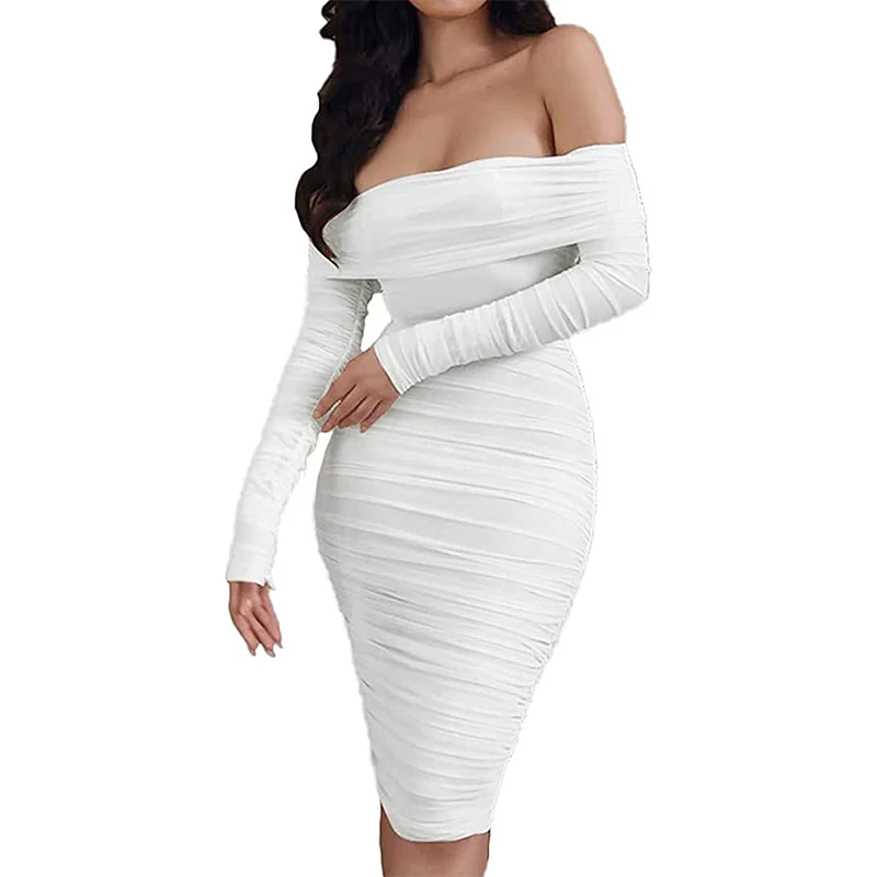 Женское вечернее платье с юбкой-годе длинным рукавом и воротником-стойкой |