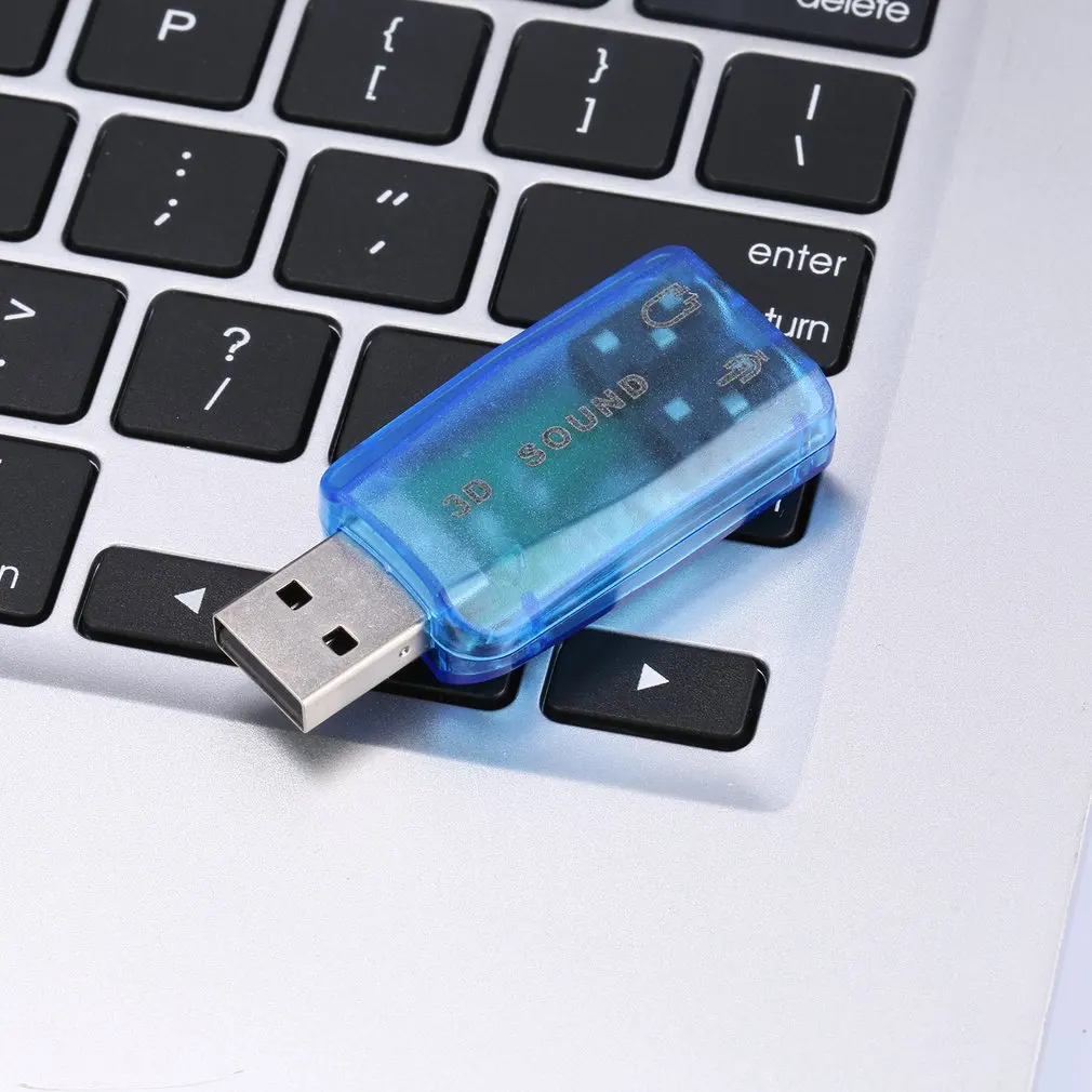 

1 шт. 3D Аудио карта USB 1,1 для микрофона/динамика адаптер объемный звук 7,1 CH для ноутбука Высокое качество