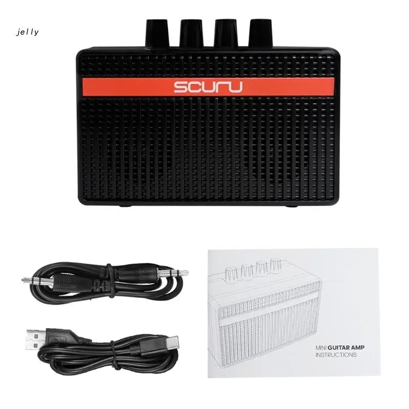 

Мини-гитарный усилитель 448C, маленький усилитель для электрогитары, 5 Вт, портативный для рабочего стола, аксессуары для гитарных тренировок