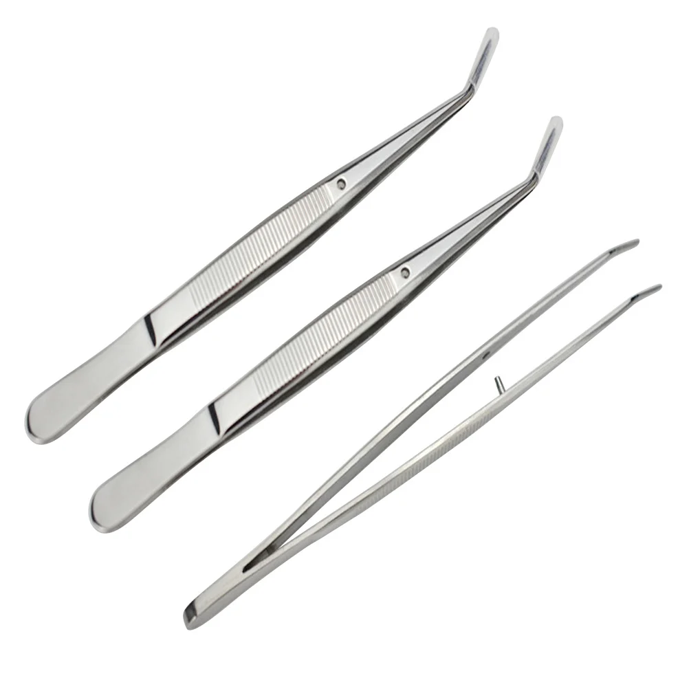 

3Pcs Tweezers Care Tool Straight Forceps Tweezers for