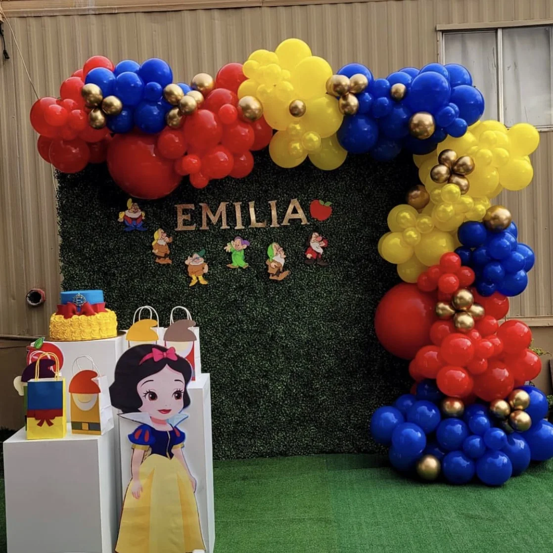 150pcs Disney Snow White Princess Theme Party Balloons Arch Garland Kit Girls 1 2 3th Birthday Party Decors Baby Shower Globos