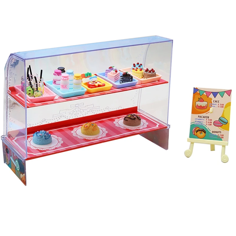 

Мини-Имитация кабины для торта в масштабе 1:18, набор для украшения десерта, кукольный домик, детские игрушки для игрового домика