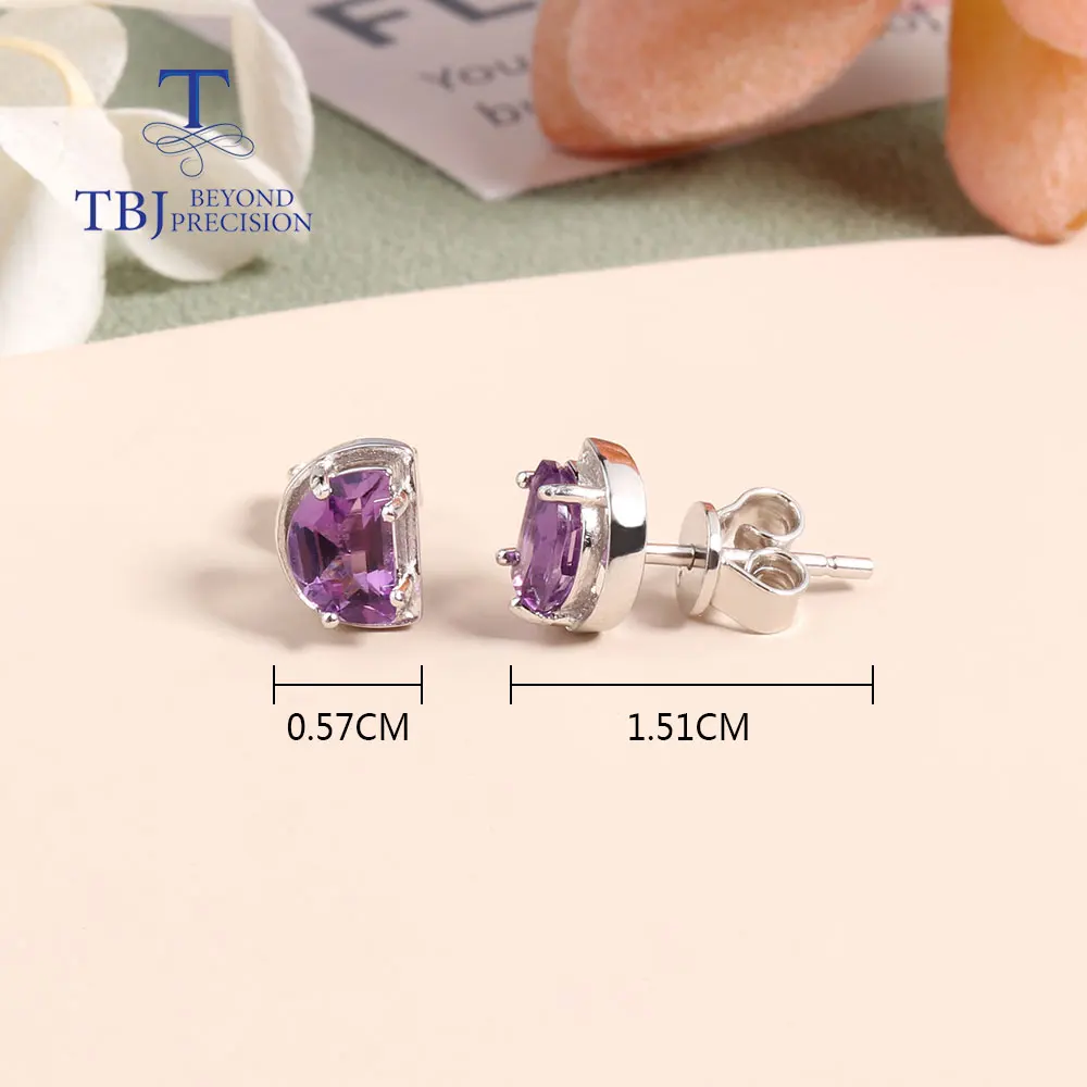 Женские серебряные серьги в форме Луны Необычные милые ограненные натуральные