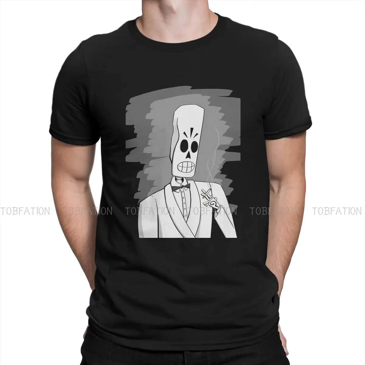 

Grim Fandango Adventure Game Men's TShirt Vintage Distinctive T Shirt 100% Cotton Harajuku Sweatshirts New Trend
