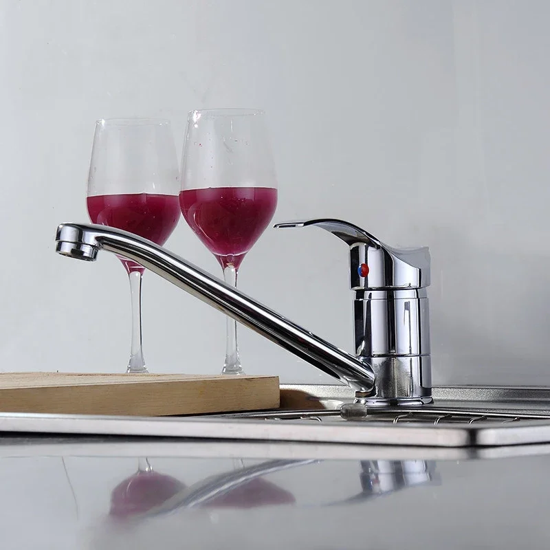 Кухонный смеситель для раковины с креплением на раковину латунный хромированный