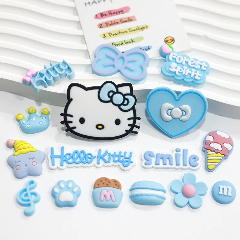 Синяя обувь Hello Kitty подвески аксессуары для обуви KT Cat рождественские подарки