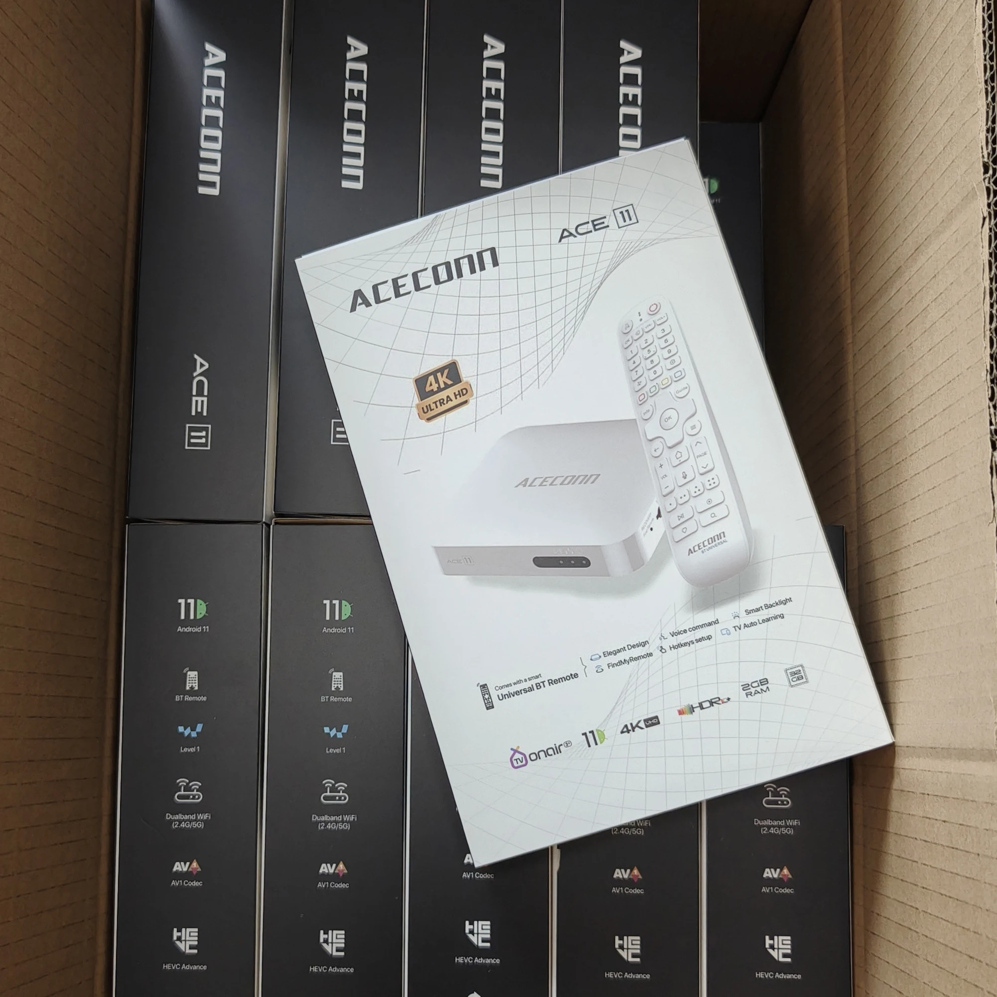 4K Dual OS (система Android или Linux) ТВ-приставка ACECONN ACE11 TVONAIR3+ платформа 2 ГБ 32 ГБ BT Remote RCU Приложение для автоматического обучения OTA (art.: 3920d14e0735c) - 3920d14e0735c