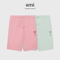2022 new summer tide brand fashion ami french macaron couple shorts mens loose casual all match five point pants women