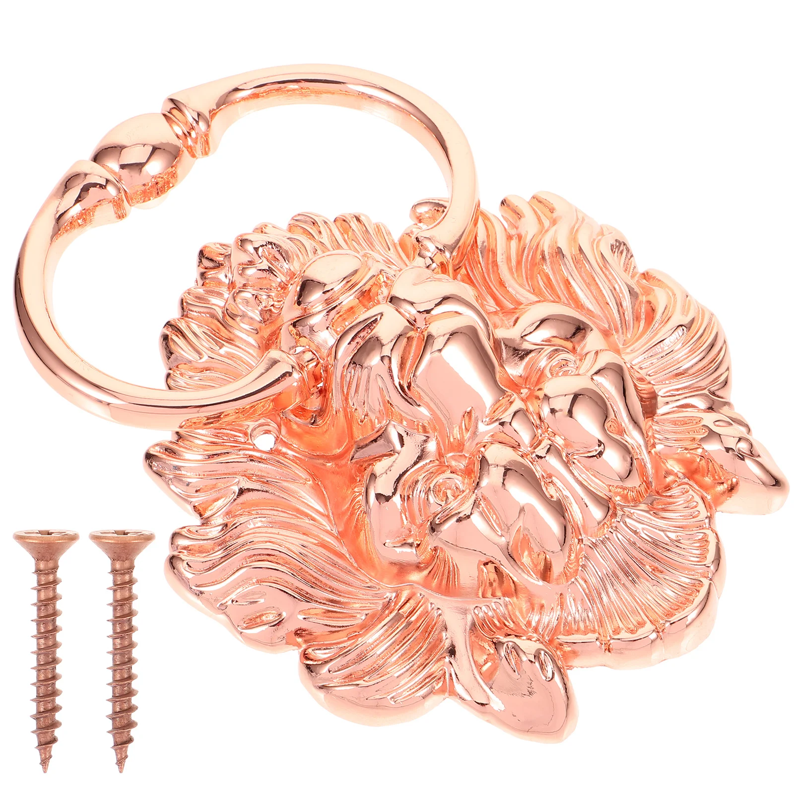 

Door Knockers Brass Ring Knob Handle Gold Decorative Pull Gate Front Pulls