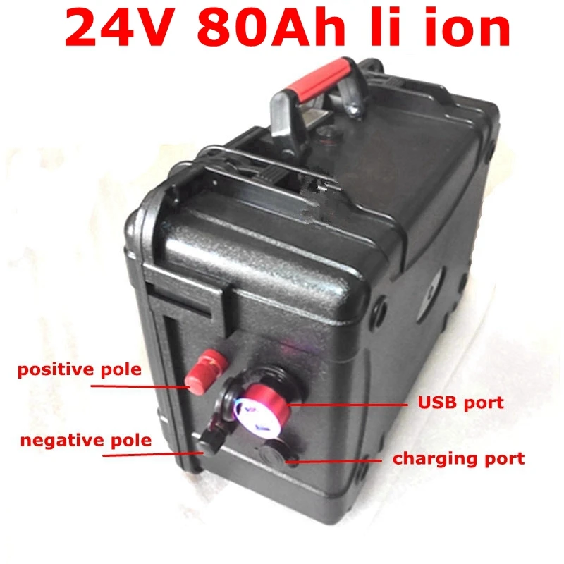 

Непроницаемый Инвертор 24 в 80 А · ч с подключением к USB 18650 BMS li-ion 7S на 1000 Вт