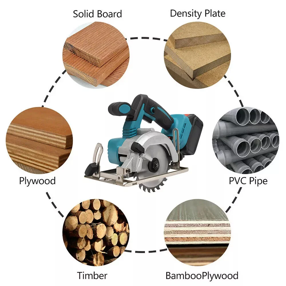 Hormy 125 мм Бесщеточная перезаряжаемая циркулярная пила 1000 Вт Деревообрабатывающий