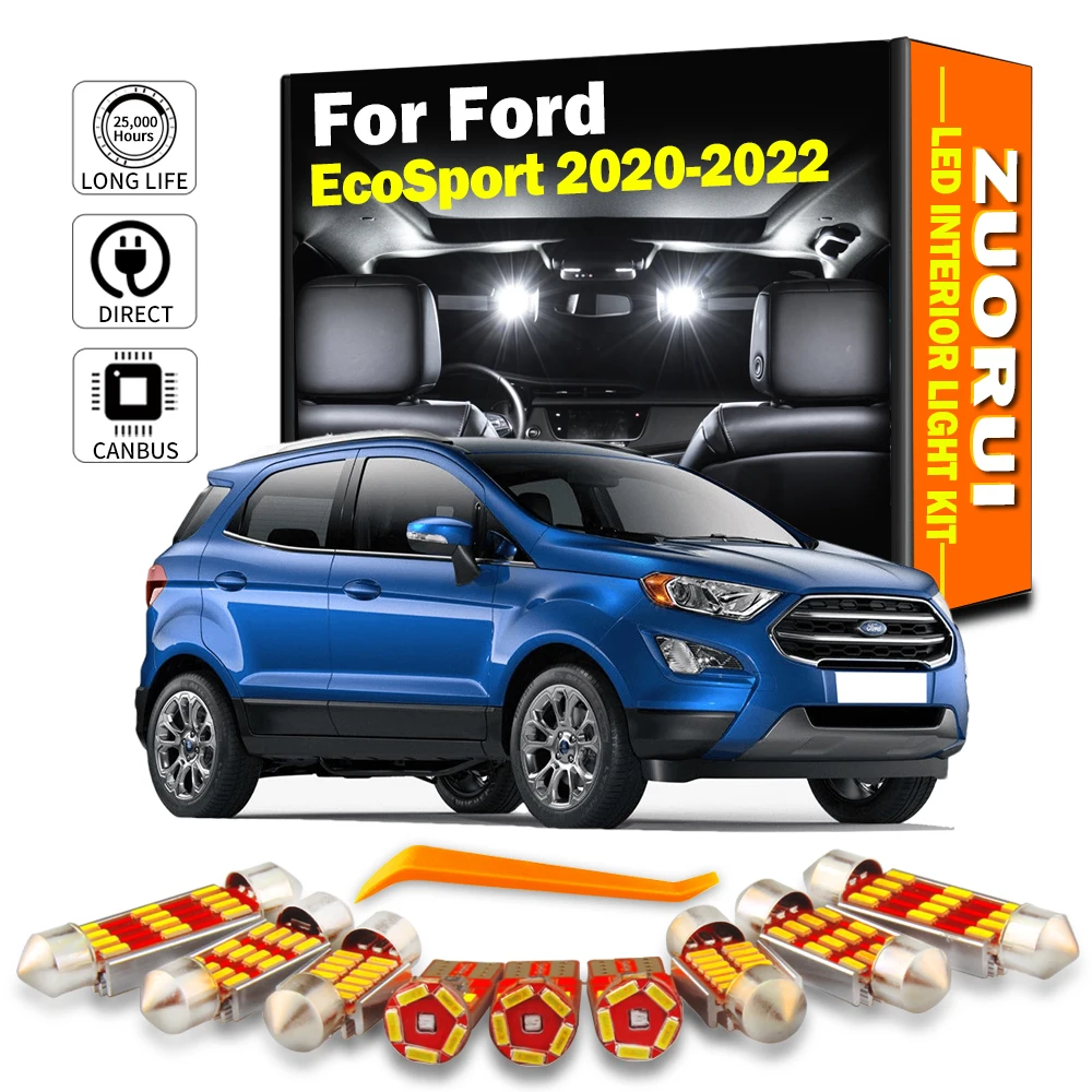 

10 шт., Автомобильные светодиодные лампы для багажника Ford Ecosport 2020 2021