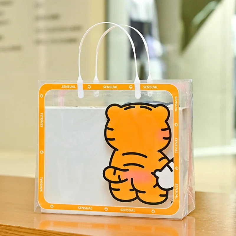 Сумка-тоут из полипропилена портативная прозрачная сумочка для хранения милый