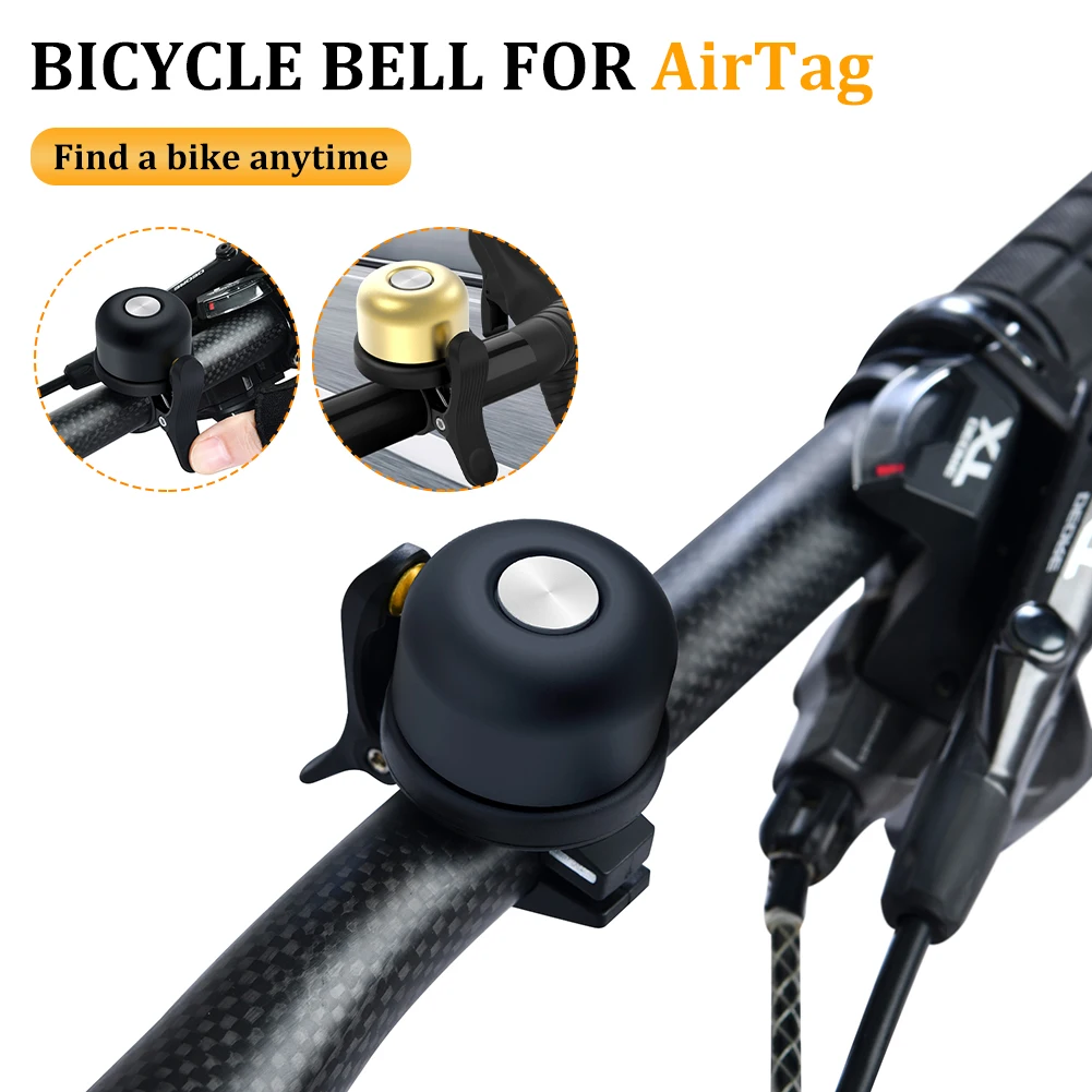 

Bicycle Bell For AirTag Case Anti-Theft Waterproof Bike Mount GPS Tracker Safety Warning Horn Bicycle Accessories