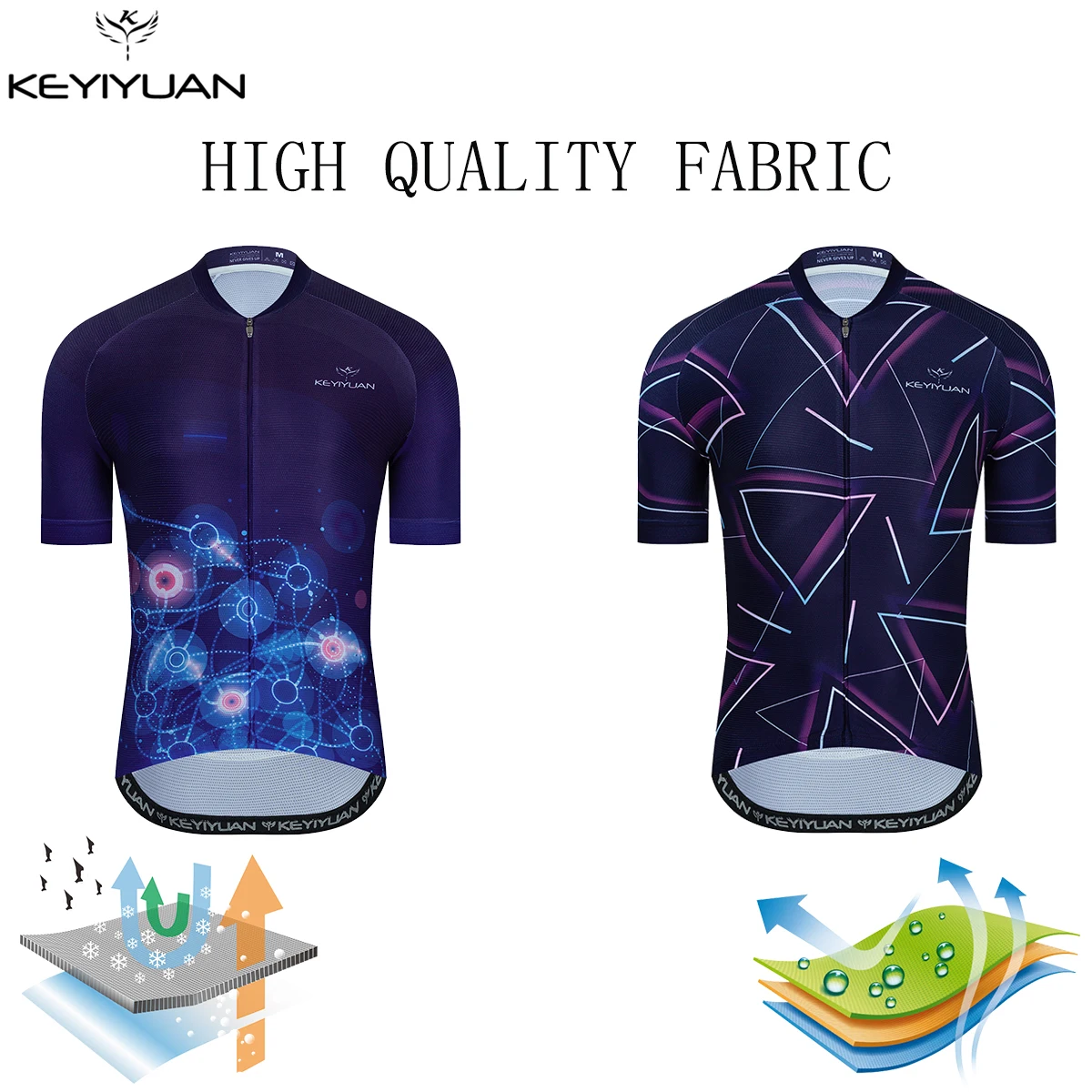

KEYIYUAN 2022 Pro Team Summer Men Cycling Jersey Bicycle Clothes MTB Shirt Outdoor Short Sleeve Mountain Bike Tops Maillot Velo