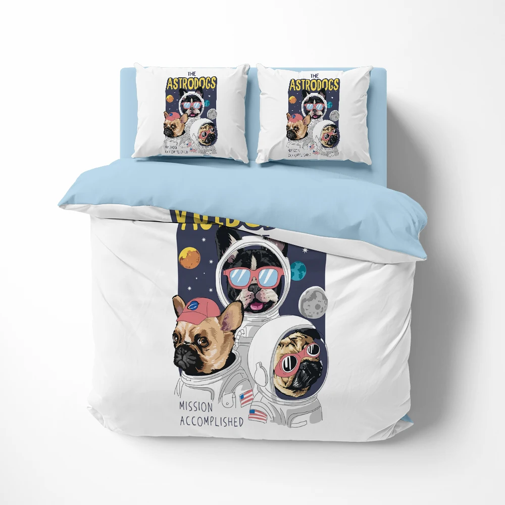 Комплект постельного белья с мультяшным рисунком двойная королевская