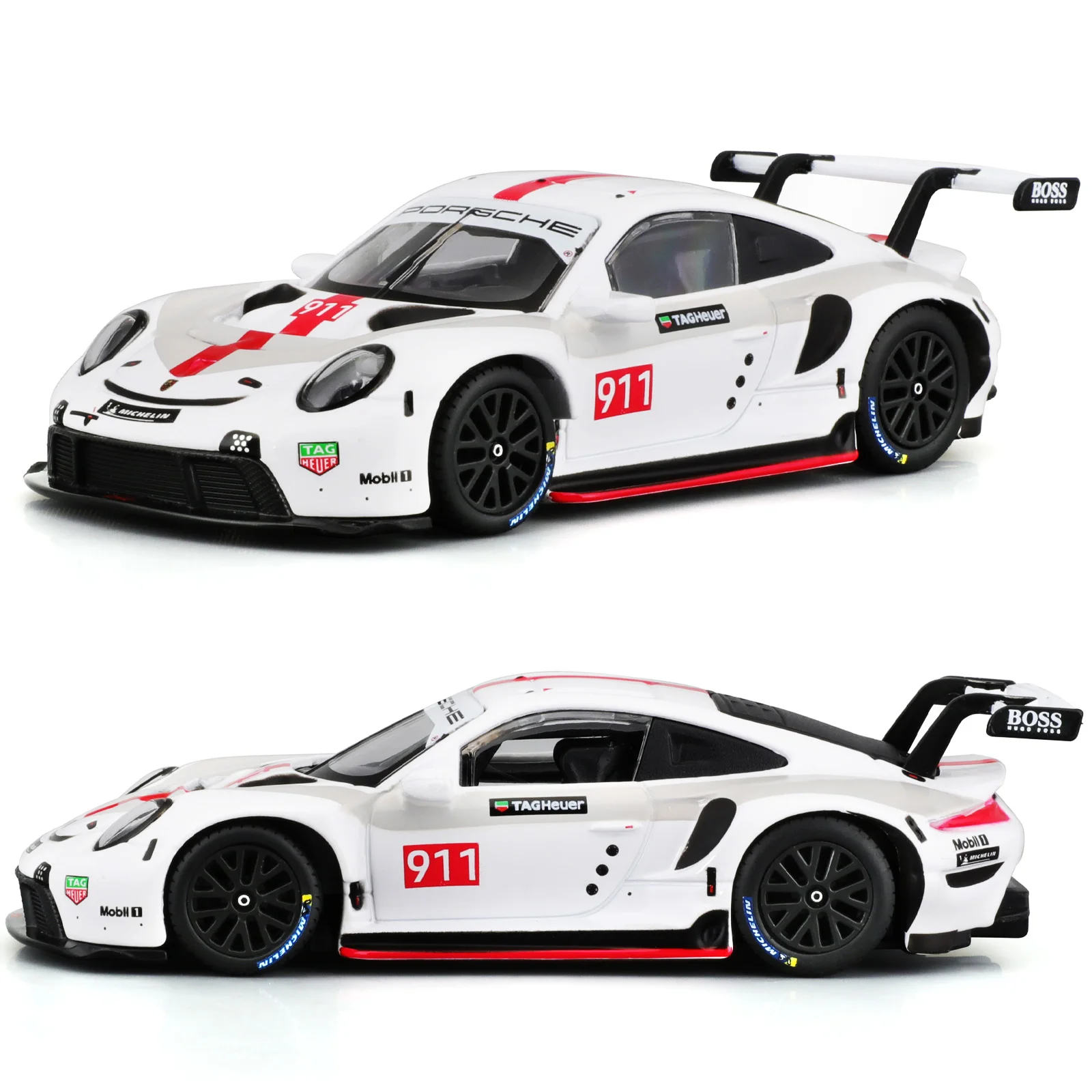 Bburago 1:43 Porsche 911 RSR статические литые автомобили Коллекционная модель гоночного