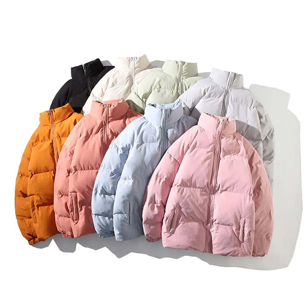 Winter Parkas Jacket Women Thicken Warm Coat Womens Stand Collar Jackets Solid Color Cotton-padded Woman Fashion New Streetwear