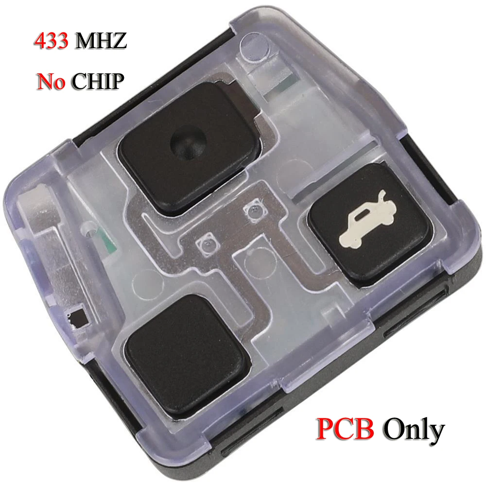 

Jingyuqin 89071-05010 дистанционный смарт-ключ автомобиля для Toyota Avensis Yaris 2003-2011 433 МГц 4C чип 2/3 кнопки с лезвием TOY47