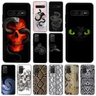 Чехол для телефона Samsung A70, a50, a10E, A40, A80, A90, A20, A30, с принтом змеиной кожи, черный мягкий чехол из ТПУ для Galaxy F41, F22, F52, F62, A03S, A7, A9