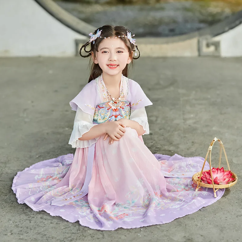 

Детское платье в китайском стиле с вышивкой Hanfu