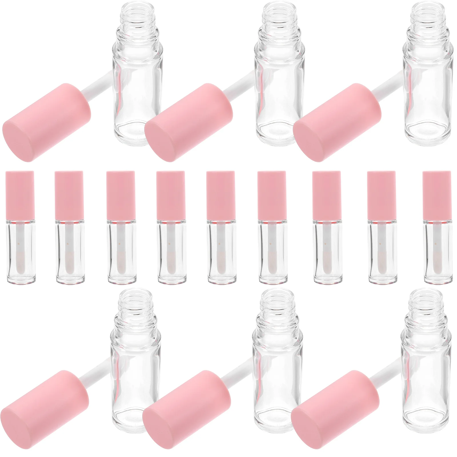 

15 Pcs Clear Lip Gloss Tube Wand Empty Refillable Balm Container Containers Tubes