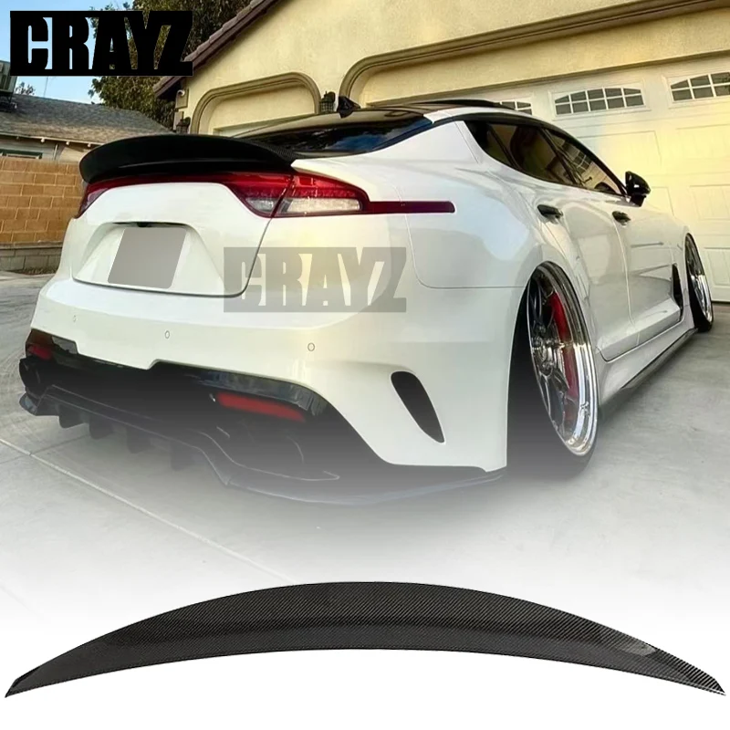 Спойлер KIA K8 Stinger настоящее глянцевое заднее крыло из углеродного волокна