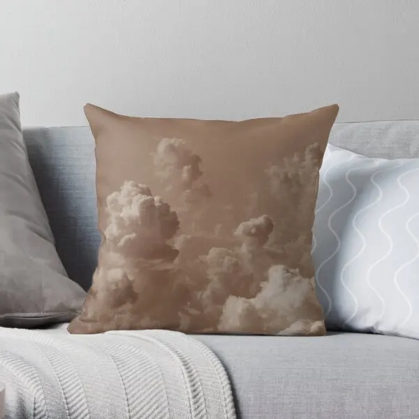 

Dark Academia Aesthetic Brown Clouds Printing Throw Pillow Cover Bedroom Decorative Waist Sofa Comfort Pillows not include