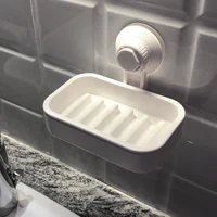 recableght suction cup soap box bathroom drain soap rack creative double layer soap shelf home storage organizer holder