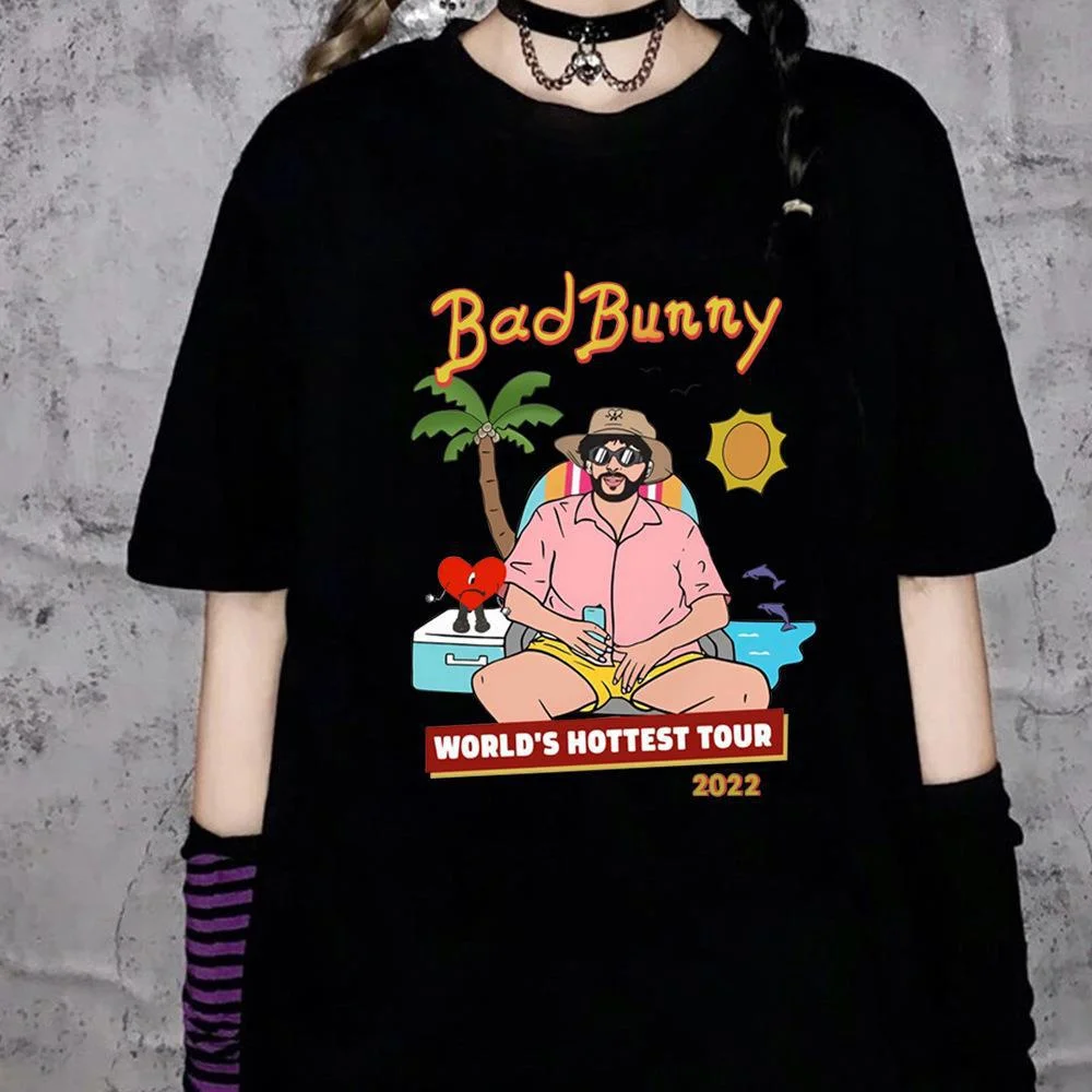 

2022 Bad Bunny Un Verano Sin Ti Graphics T Shirt Women Tshirt Funny 90S Bunny frequency T-Shirt Ullzang Top Tees Shirt Camisetas