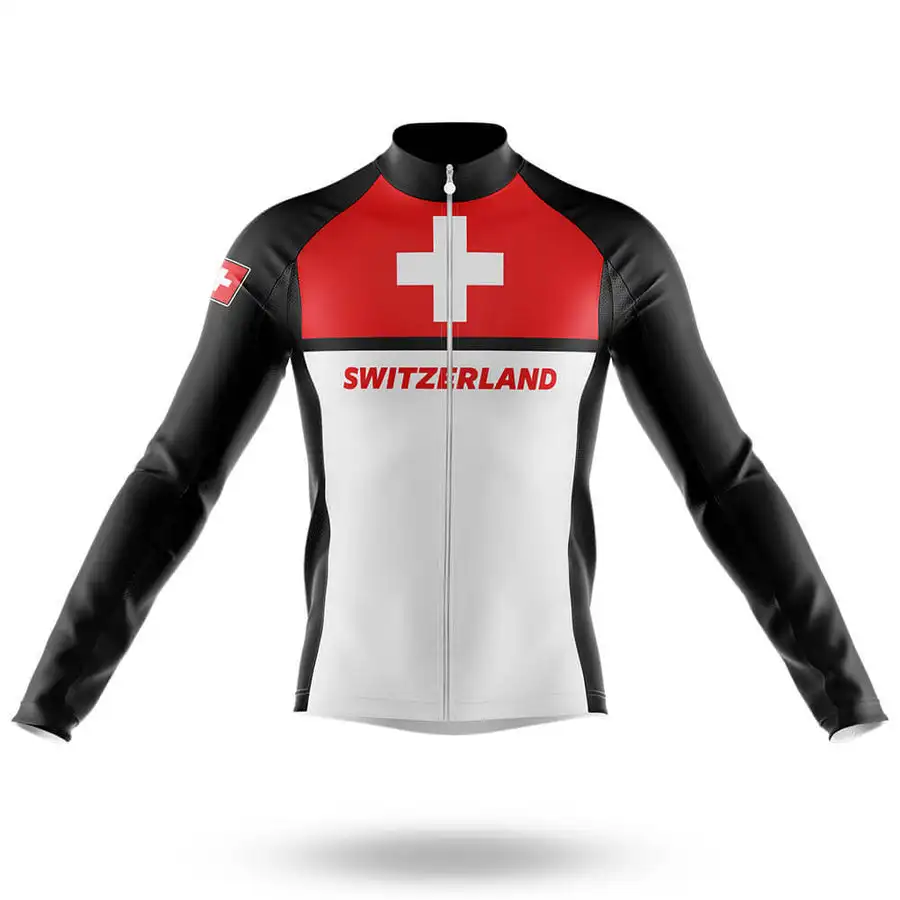 

Одежда для велоспорта с длинным рукавом только для швейцарской национальной сборной, размер детской одежды, весна-лето