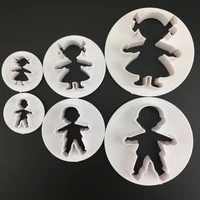 3pcs children boys girls cookie printing mould chocolates cake decoration kitchen pastry cupcake biscuits baking tools supply